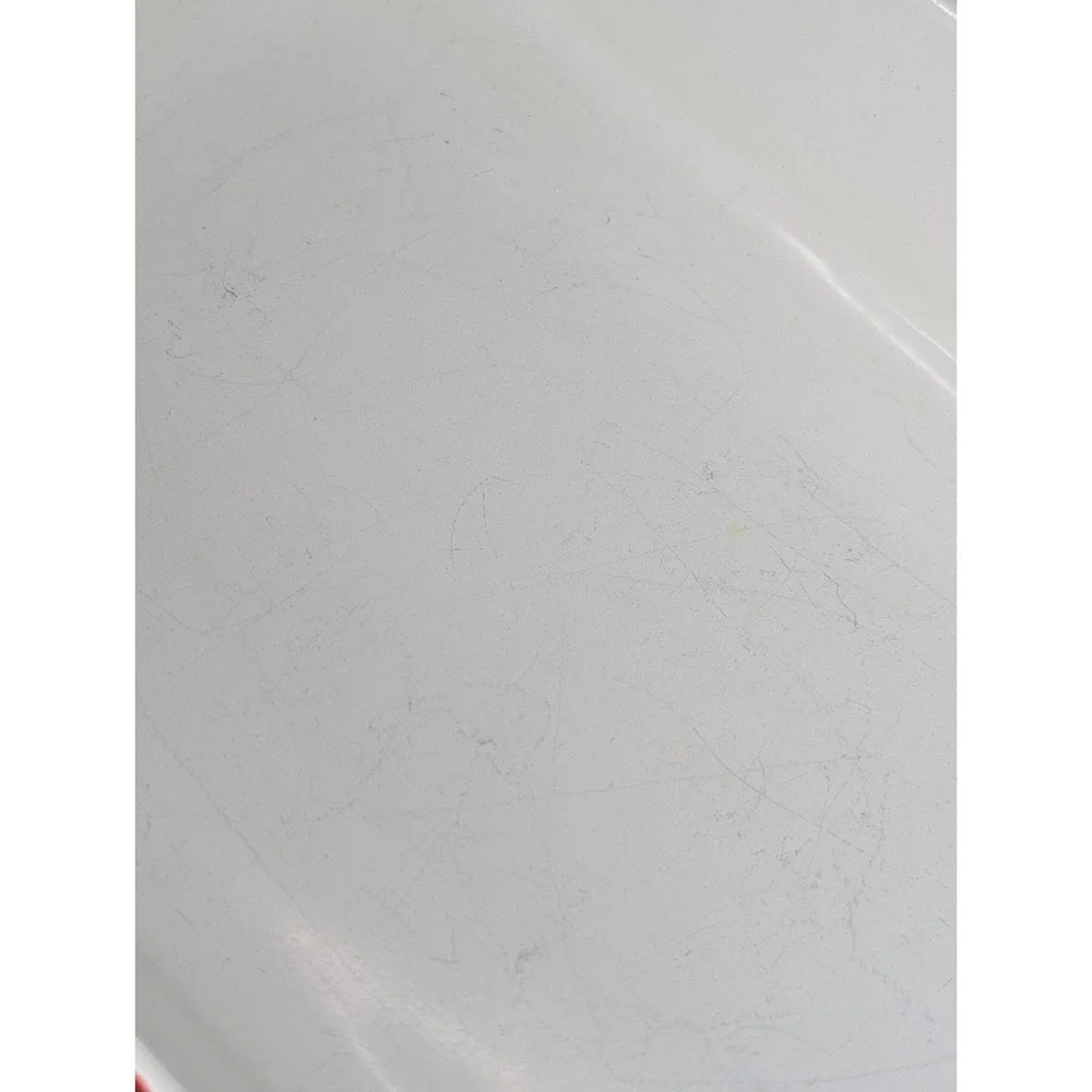 Vintage Copco Denmark Michael Lax Red Enamel Cast Iron Baking Pan 10 X 6 X 2‎